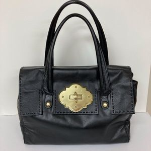 Cynthia Rowley Black Genuine Leather Satchel Bag Final Price!